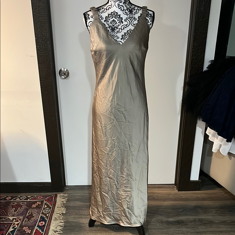a new day Satin Tan Dress